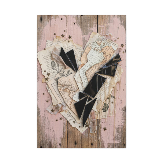 Reclaimed Mixed Media Heartless Romance Wall Art & Canvas Print