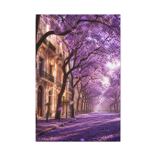 Jacaranda Blossom Boulevard Wall Art & Canvas Print