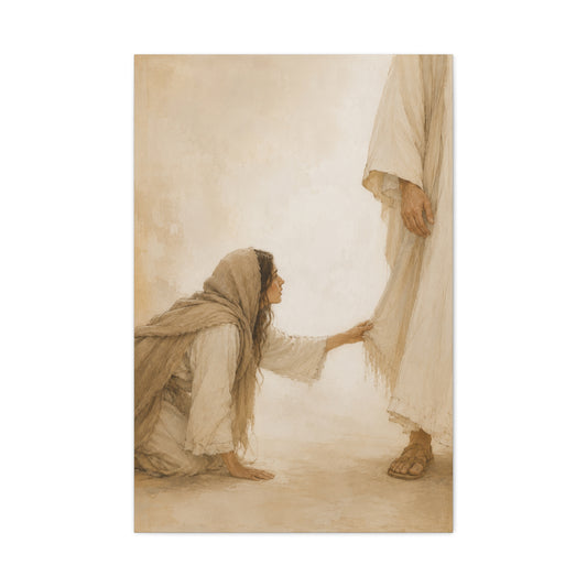 Healing Faith Touch Scripture Wall Art & Canvas Print