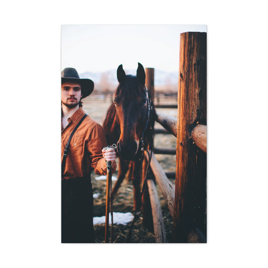 Ranch Fence Cowboy Wall Art & Canvas Print