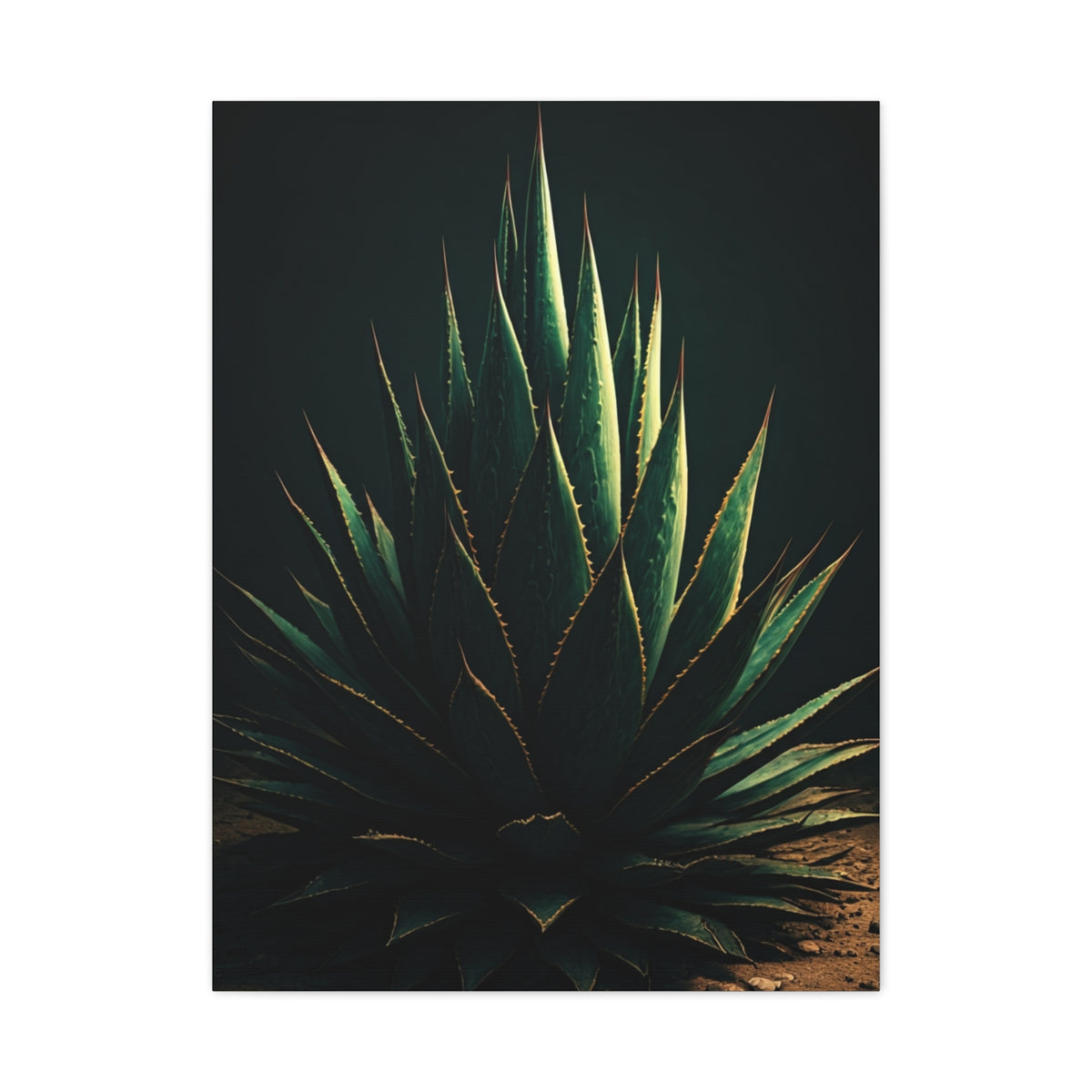 Midnight Agave Sculpture Wall Art & Canvas Prints