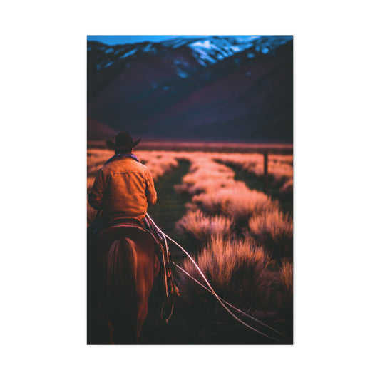 Valley Trail Rider Wall Art & Canvas Print