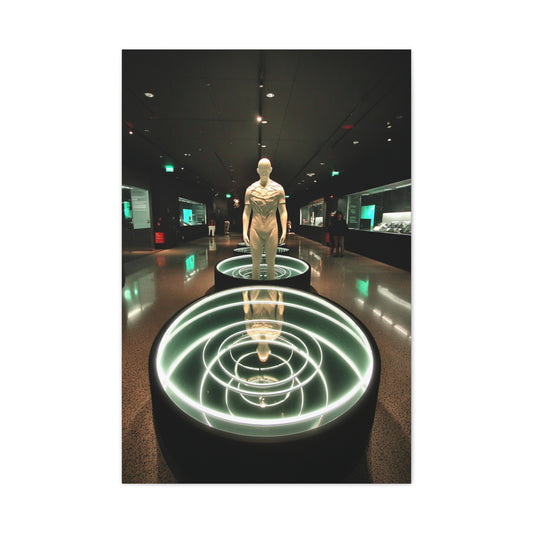 Cosmic Core Human Sculpture Wall Art & Canvas Print