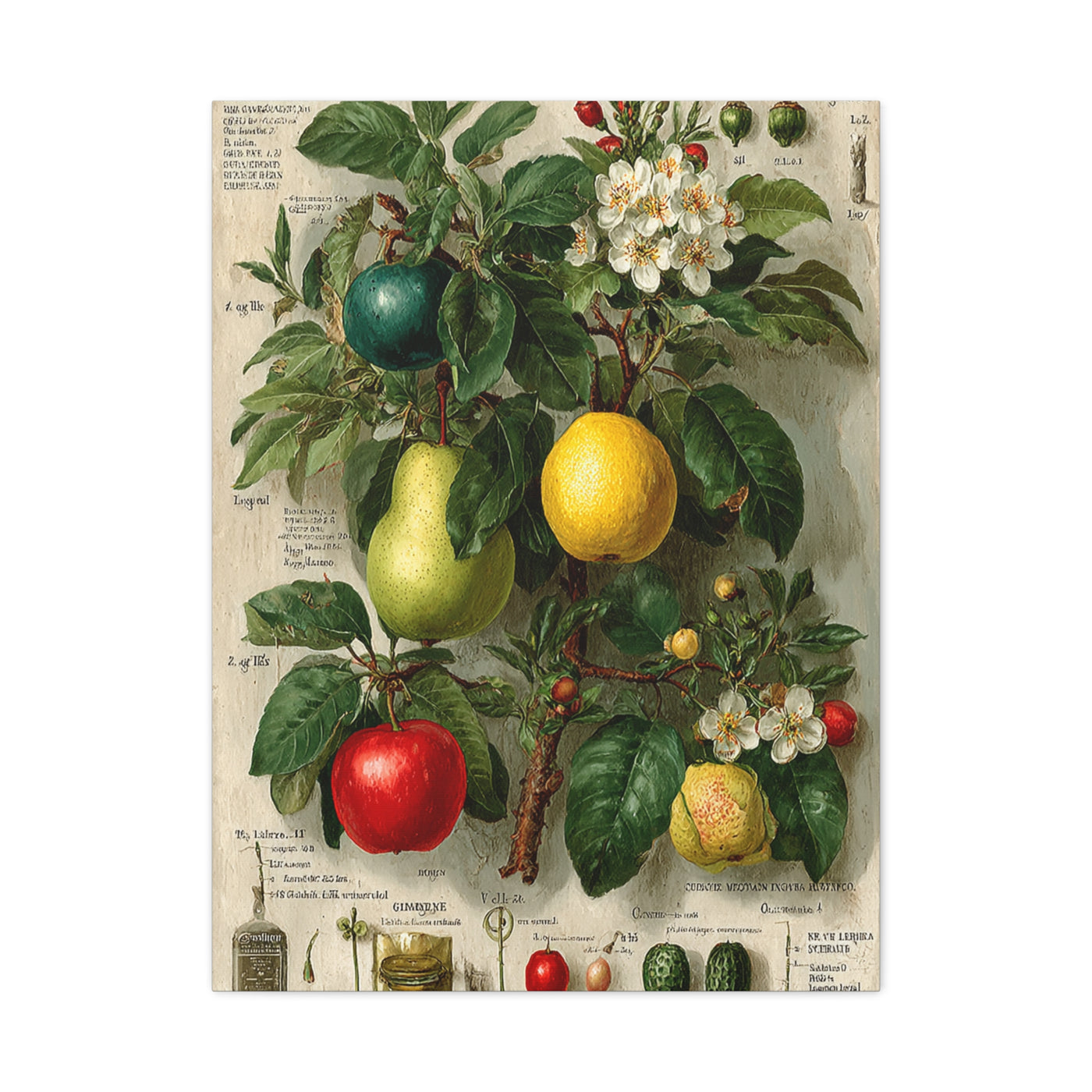 Antique Pomology Botanical Study Wall Art & Canvas Print
