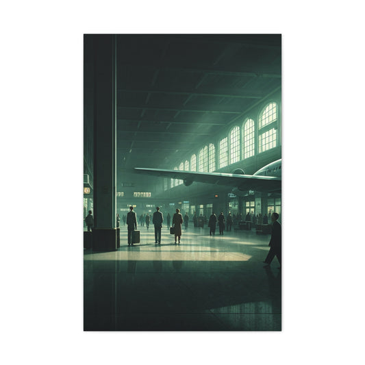 Modern Transit Hall Cinematic Scene Wall Art & Canvas Prints