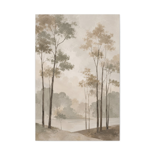 Japandi Minimal Tree Landscape Trees Wall Art & Canvas Print