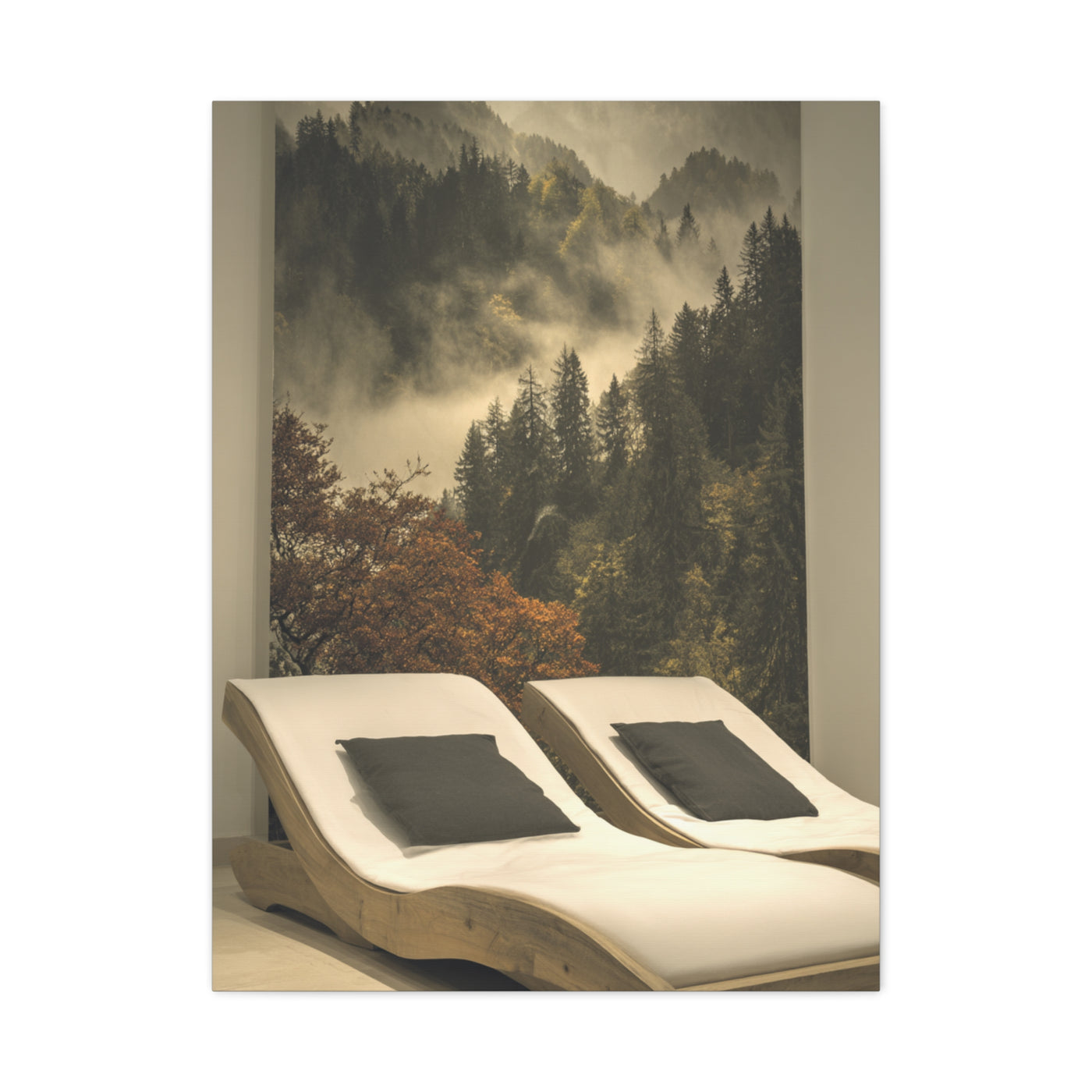 Woodland Dusk Forest Landscape Wall Art & Canvas Print