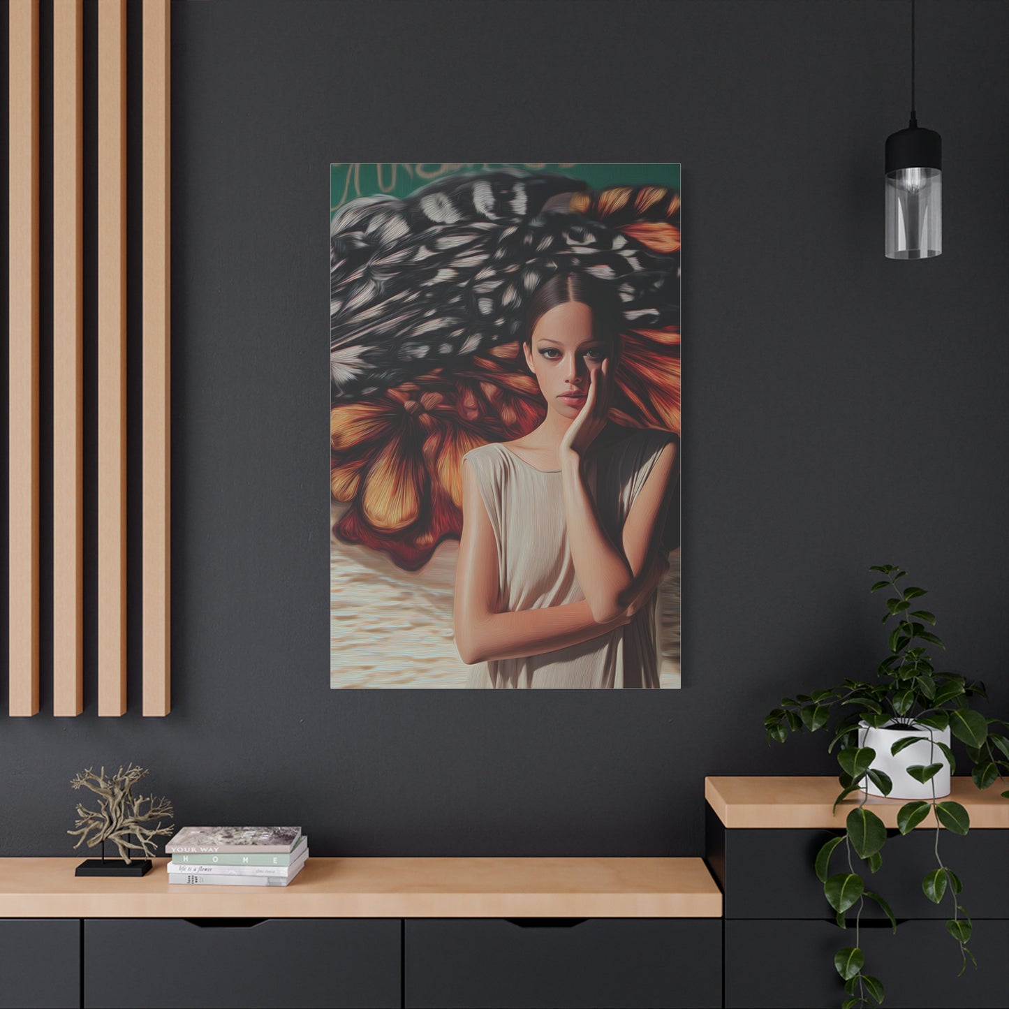 Abstract Butterfly Portrait Contemporary Wall Art & Canvas Print