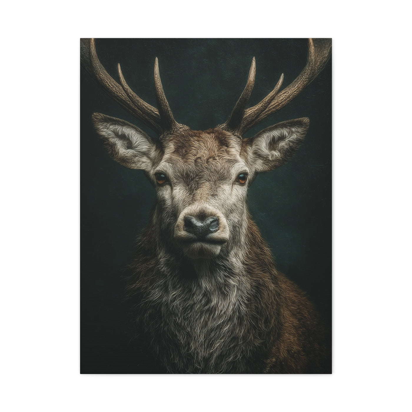Majestic Crowned Red Stag Portrait Wall Art & Canvas Print