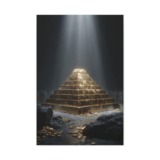 Monumental Gold Pyramid Treasury Wall Art & Canvas Print