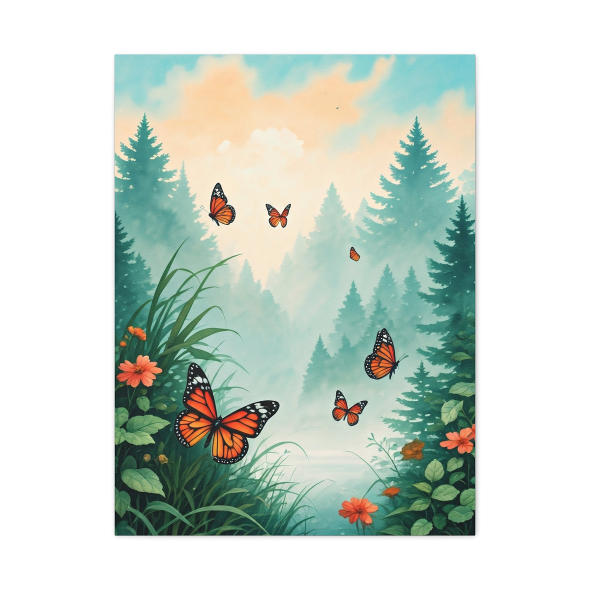 Forest Whisper Butterflies Wall Art & Canvas Prints