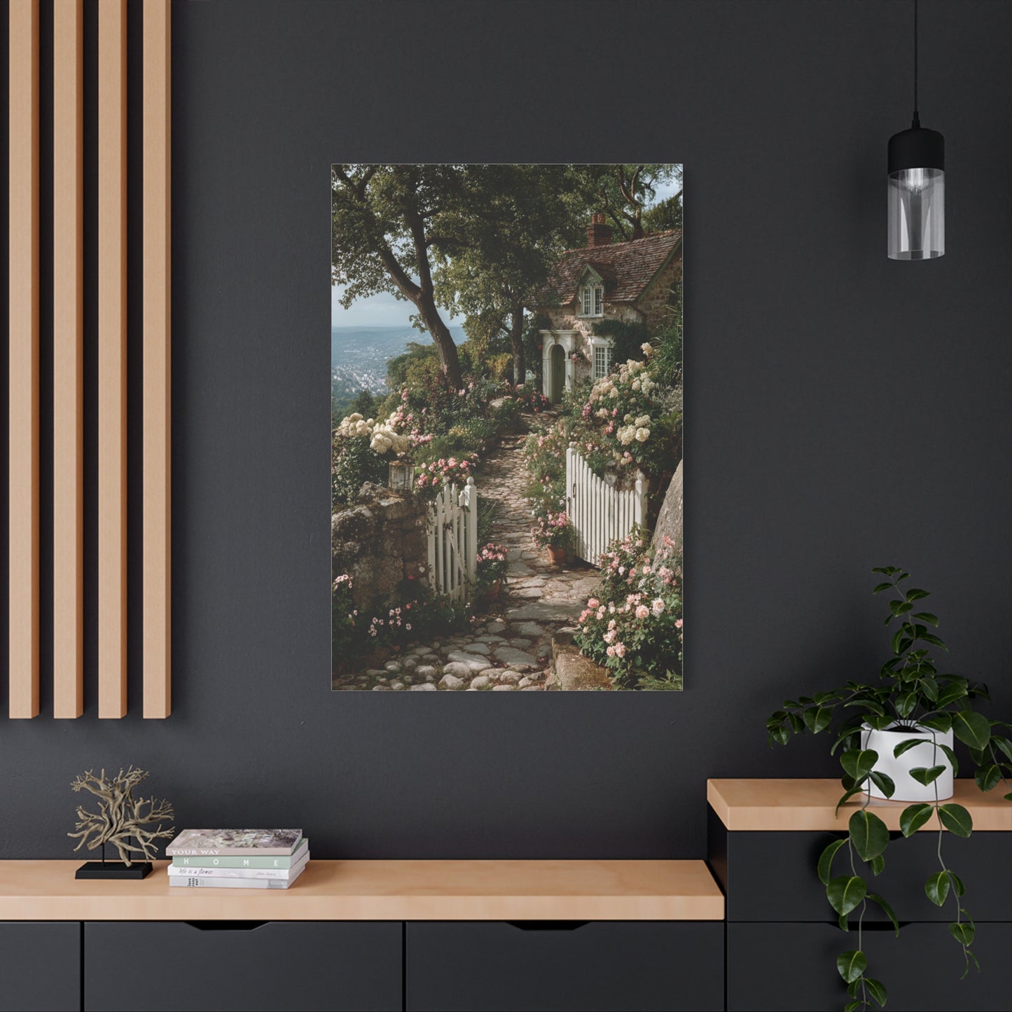 Cottage Garden Entrance Path Wall Art & Canvas Print