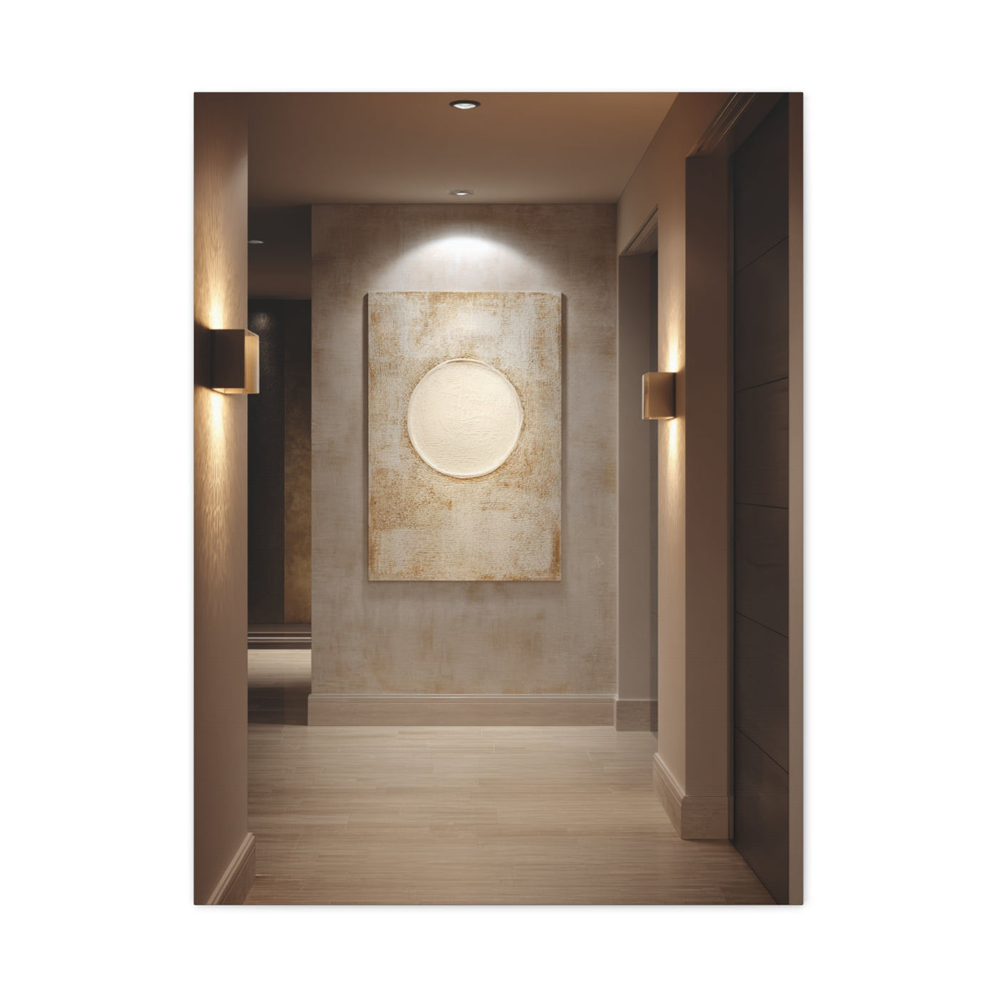 Minimalist Textured Luxury Hotel Hallway Wall Art & Canvas Print