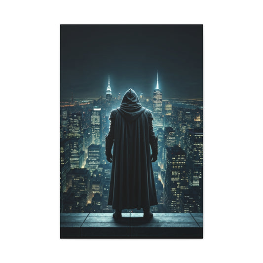 Watcher of the Neon City Wall Art & Canvas Prints