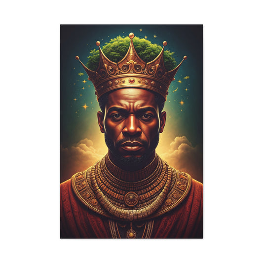 Celestial Crowned King Portrait Wall Art & Canvas Prints