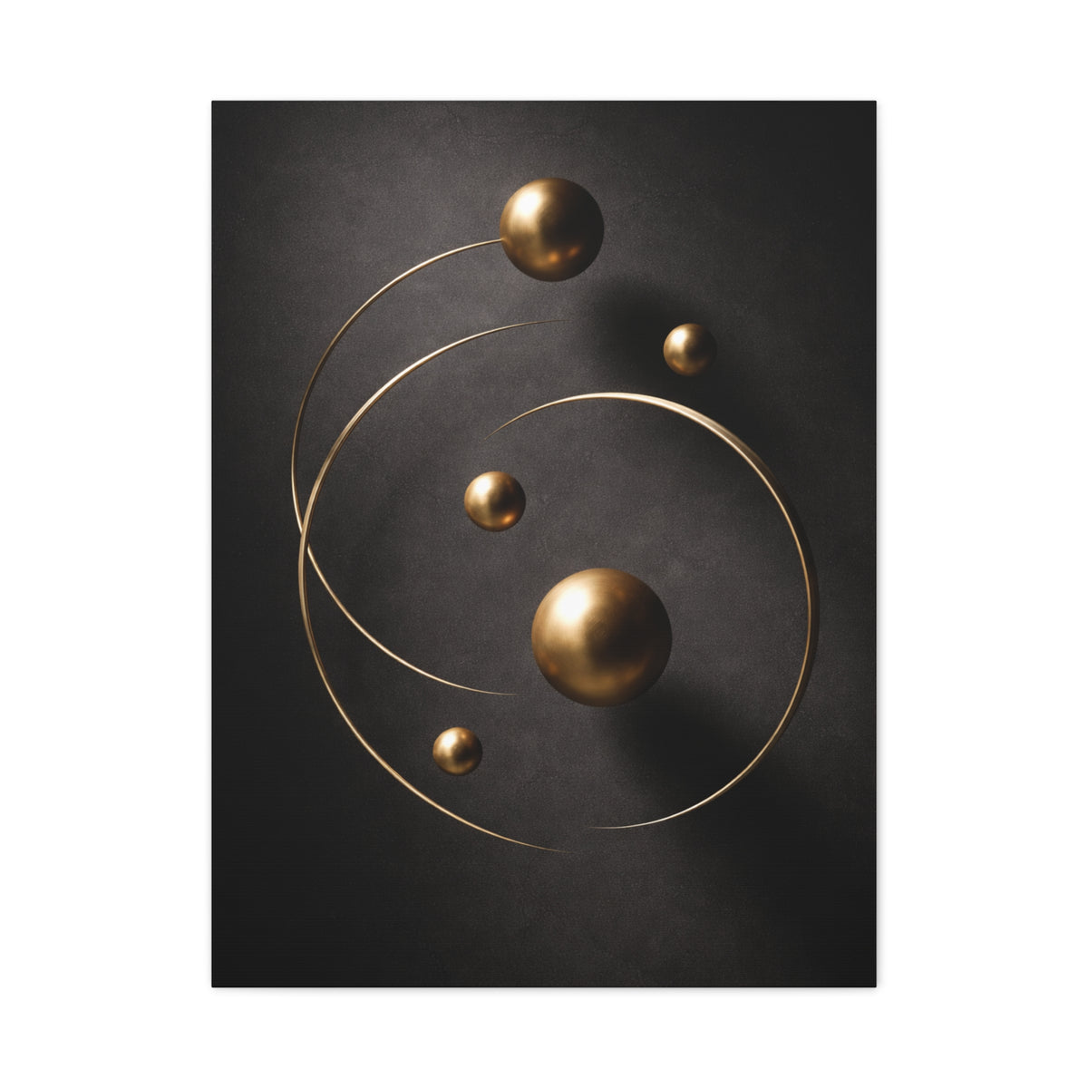 Floating Gold Sculptural Abstract Wall Art & Canvas Print
