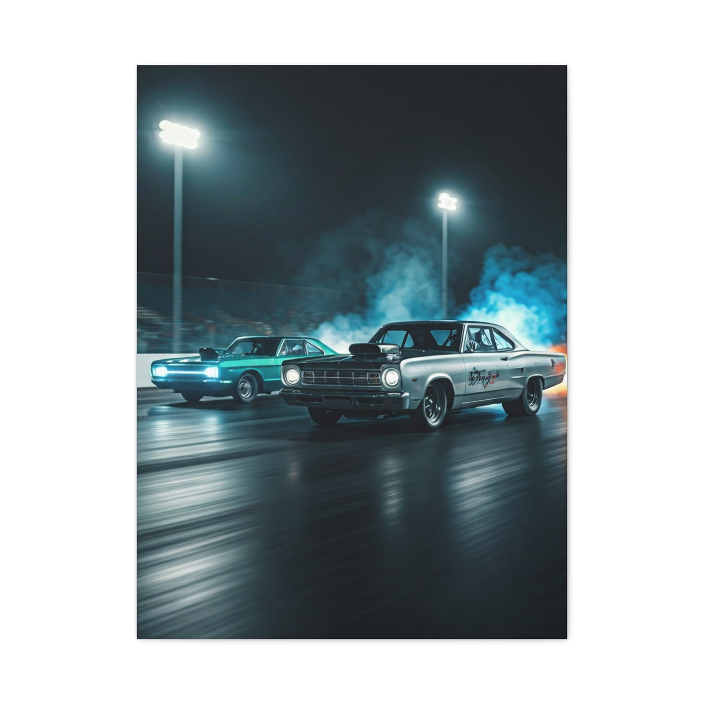 1967 Plymouth GTX vs 1967 Dodge Coronet R/T Super Stock Showdown Wall Art & Canvas Prints