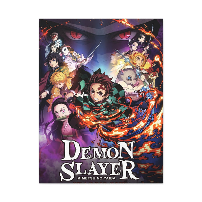 Demon Slayer: Kimetsu no Yaiba Season 1 Poster Wall Art & Canvas Print