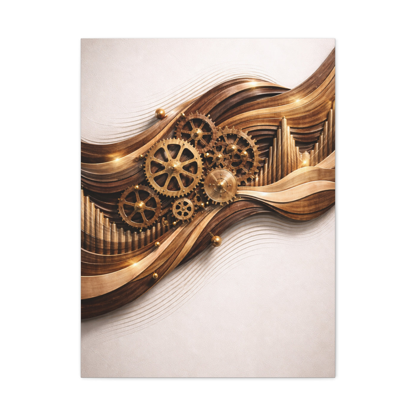 Mechanical Rhythm Wave Sculpture Wall Art & Canvas Print