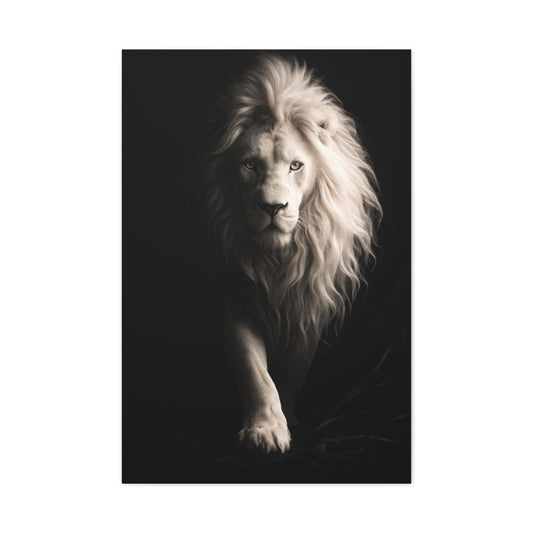 White Lion Shadow Walk Power Wall Art & Canvas Print