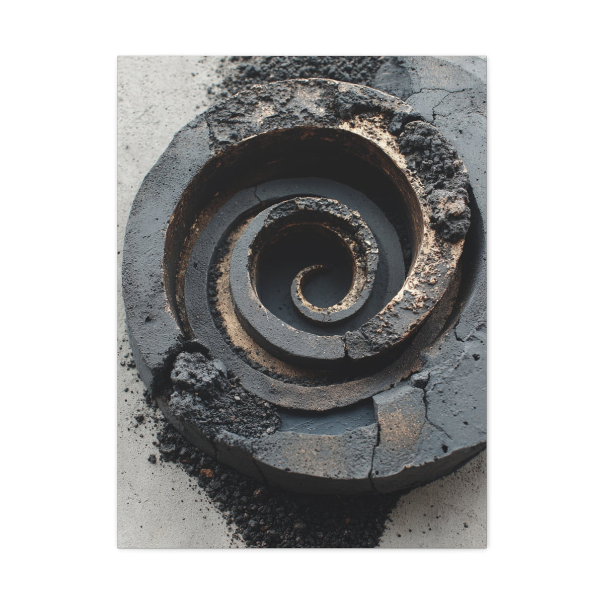 Industrial Spiral Form Abstraction Wall Art & Canvas Print