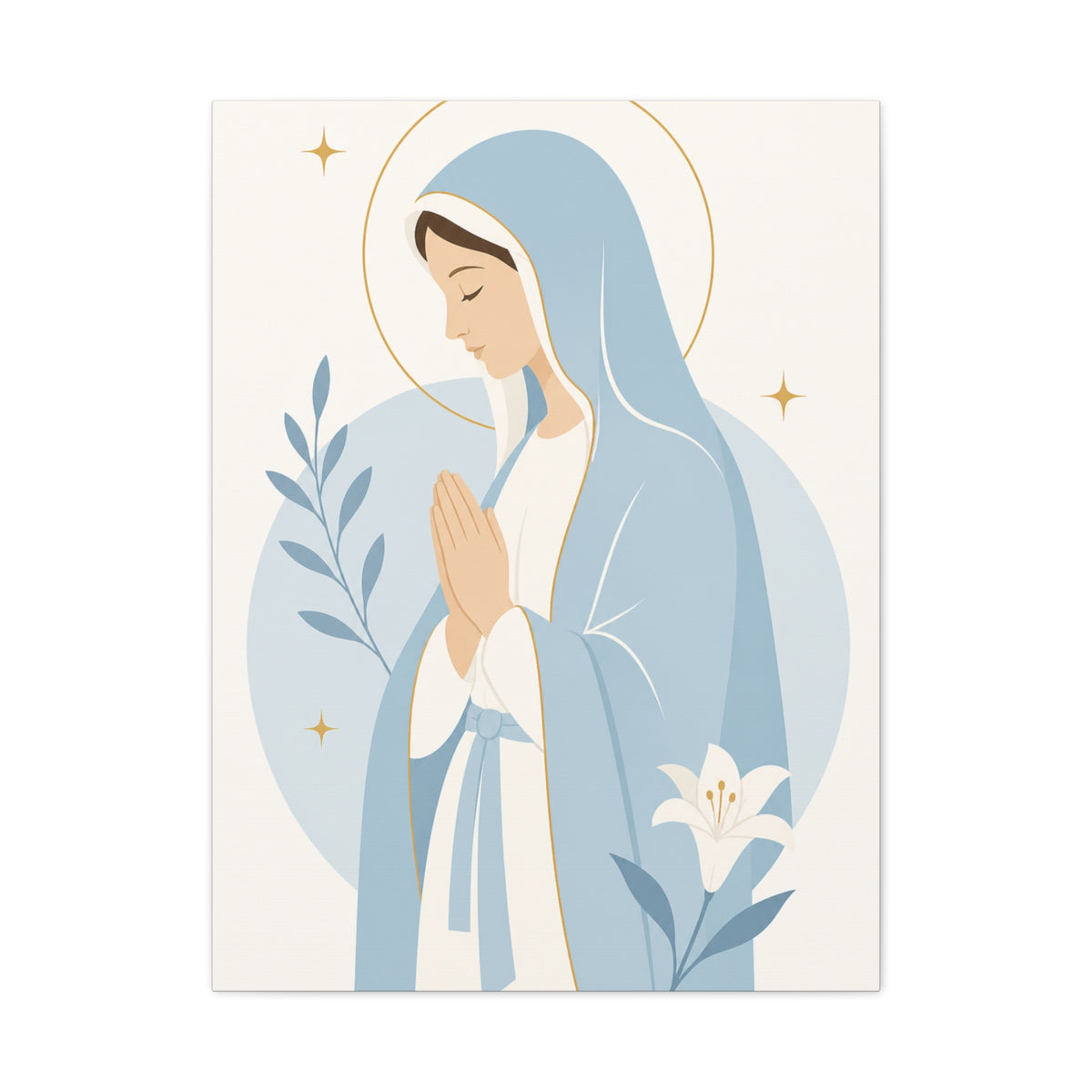 Minimalist Modern Mary Wall Art & Canvas Print