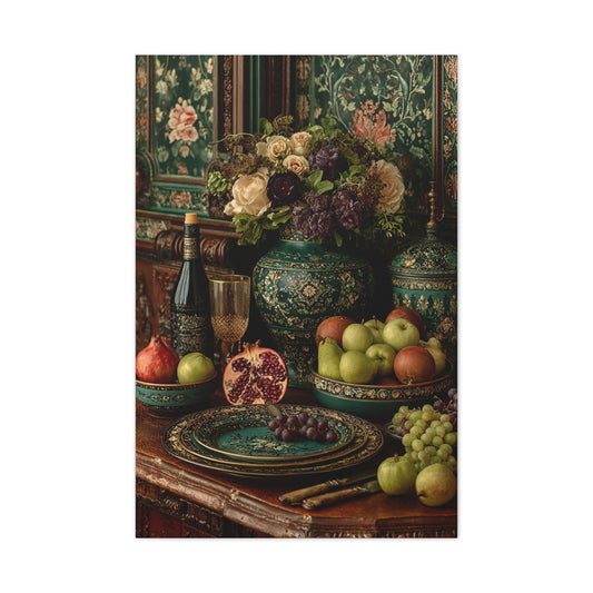 Ornamental Heritage Dining Still Life Wall Art & Canvas Print