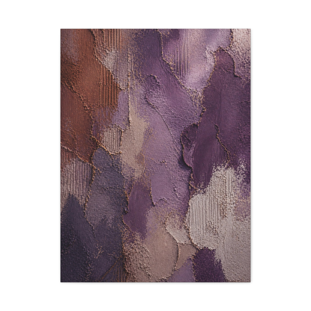 Wabi-Sabi Plum Texture Abstraction Wall Art & Canvas Print