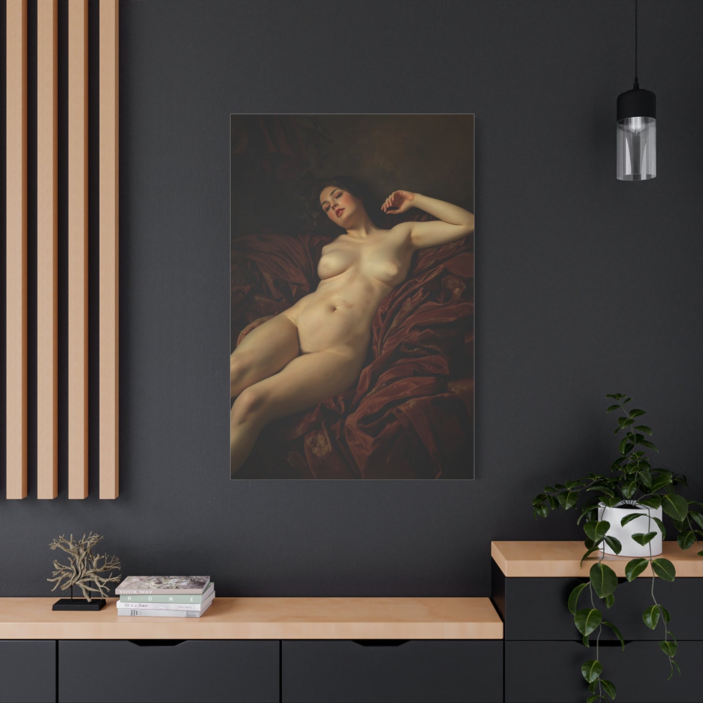 Romantic Reclining Classical Figure Wall Art & Canvas Print