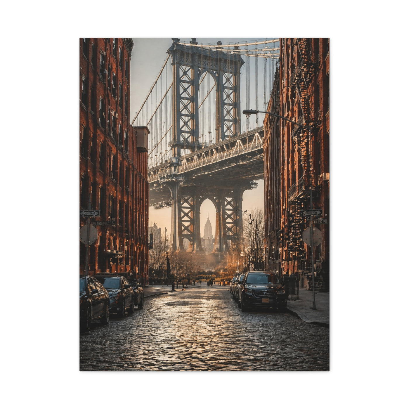DUMBO Manhattan Bridge Perspective Wall Art & Canvas Print