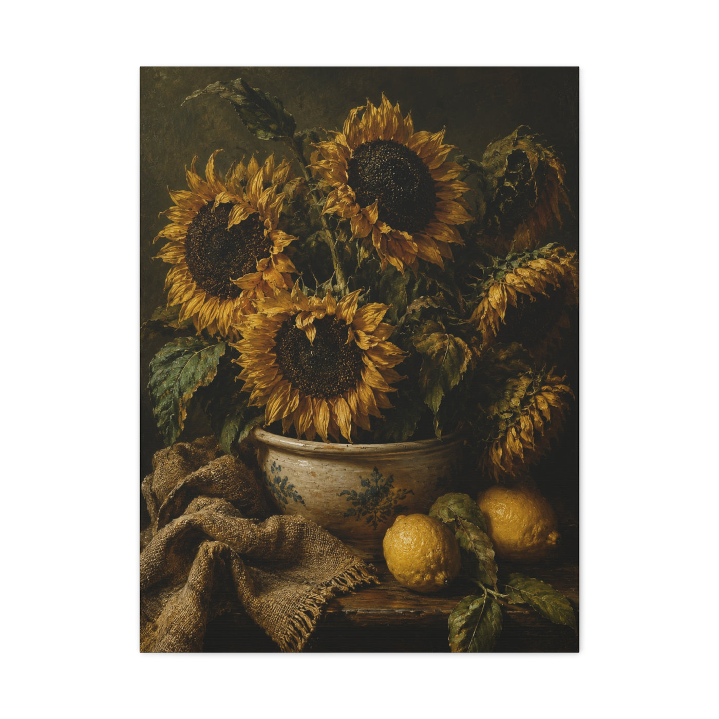Baroque Sunflower Arrangement Wall Art & Canvas Print