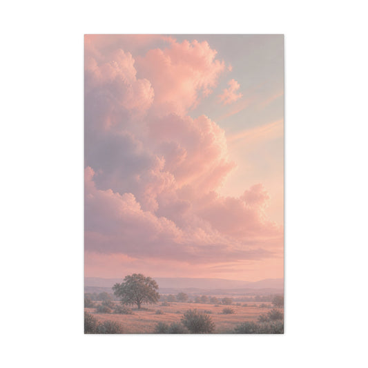 Blush Cloudscape Landscape Wall Art & Canvas Print