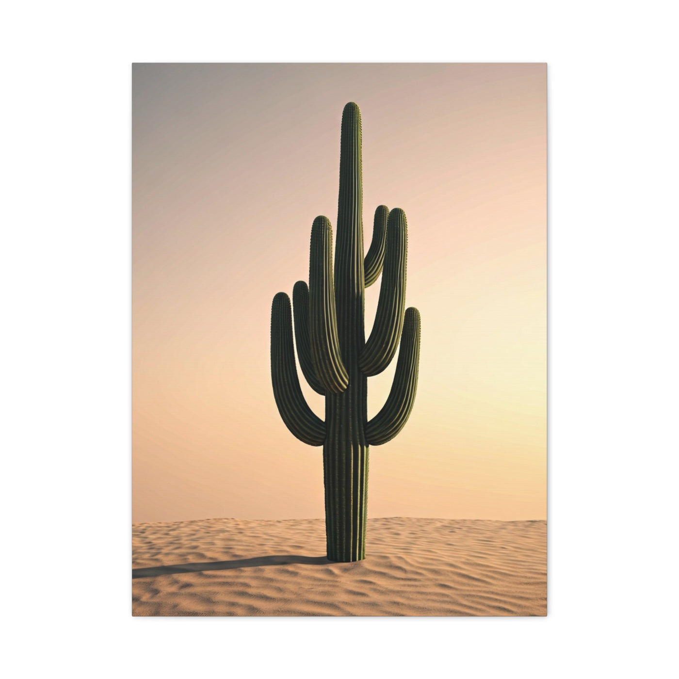Minimalist Saguaro Desert Sunset Wall Art & Canvas Prints