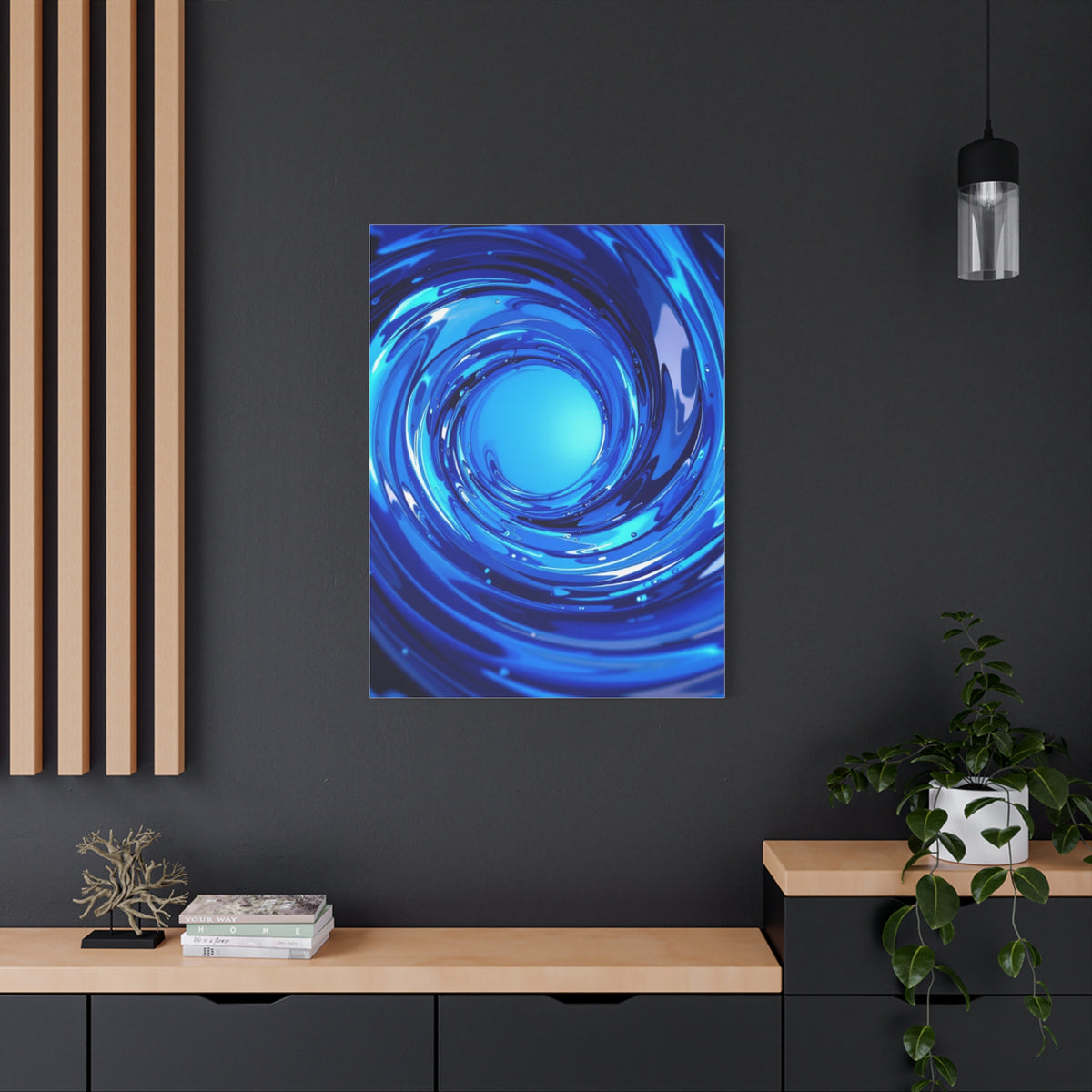 Luminous Blue Vortex Wall Art & Canvas Prints