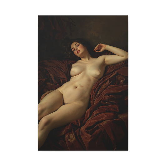 Romantic Reclining Classical Figure Wall Art & Canvas Print