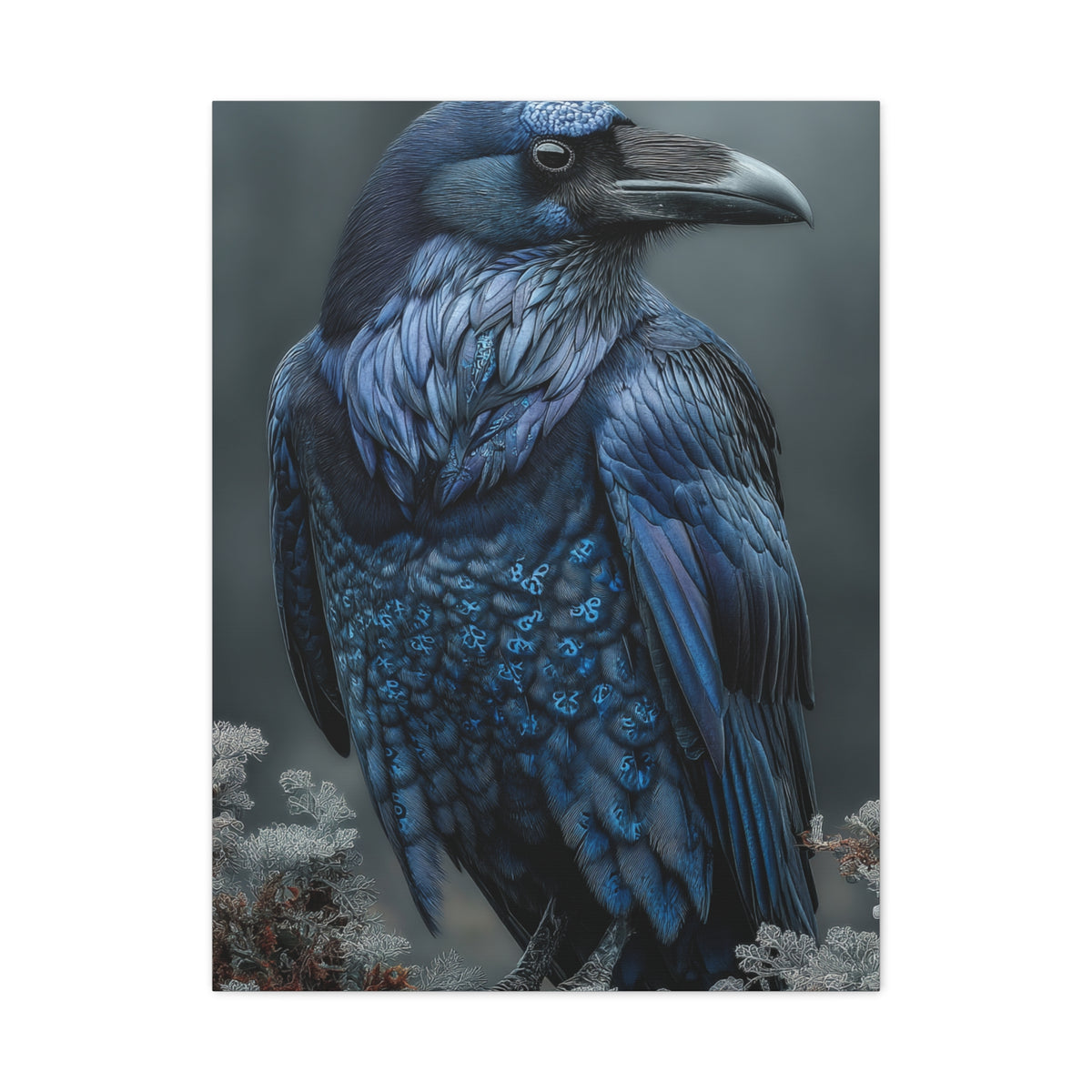 Enchanted Rune Raven Wall Art & Canvas Print
