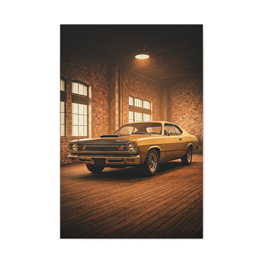 Plymouth Duster 340 Dusty Restoration Shop Wall Art & Canvas Prints