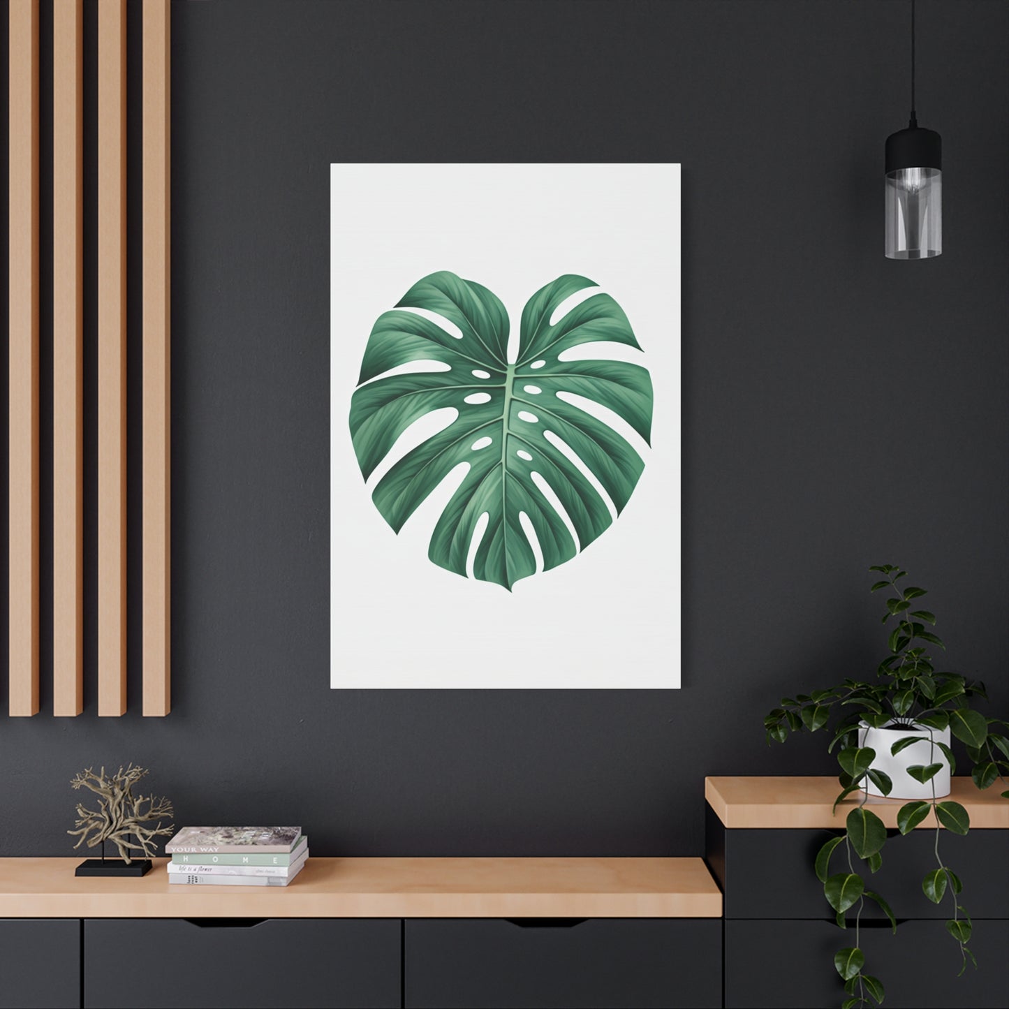 Monstera Leaf Modern Botanical Wall Art & Canvas Prints