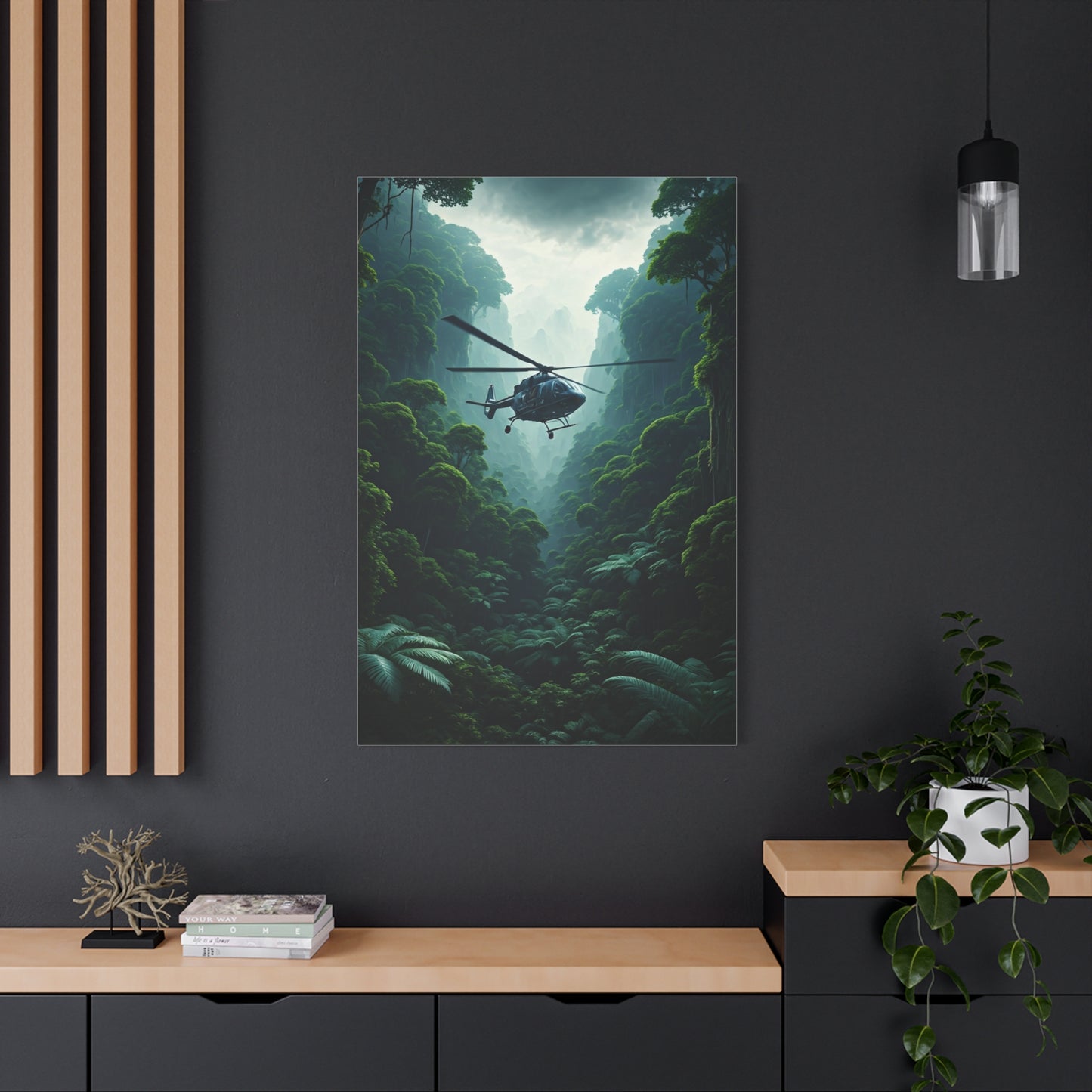 Vintage Fighter Aerial Dive Over City Wall Art & Canvas Prints