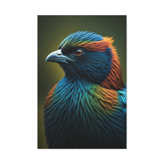 Vibrant Jewel-Toned Bird Portrait Wall Art & Canvas Prints