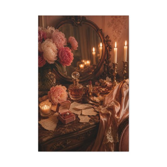Vintage Vanity Love Letter Still Life Wall Art & Canvas Print