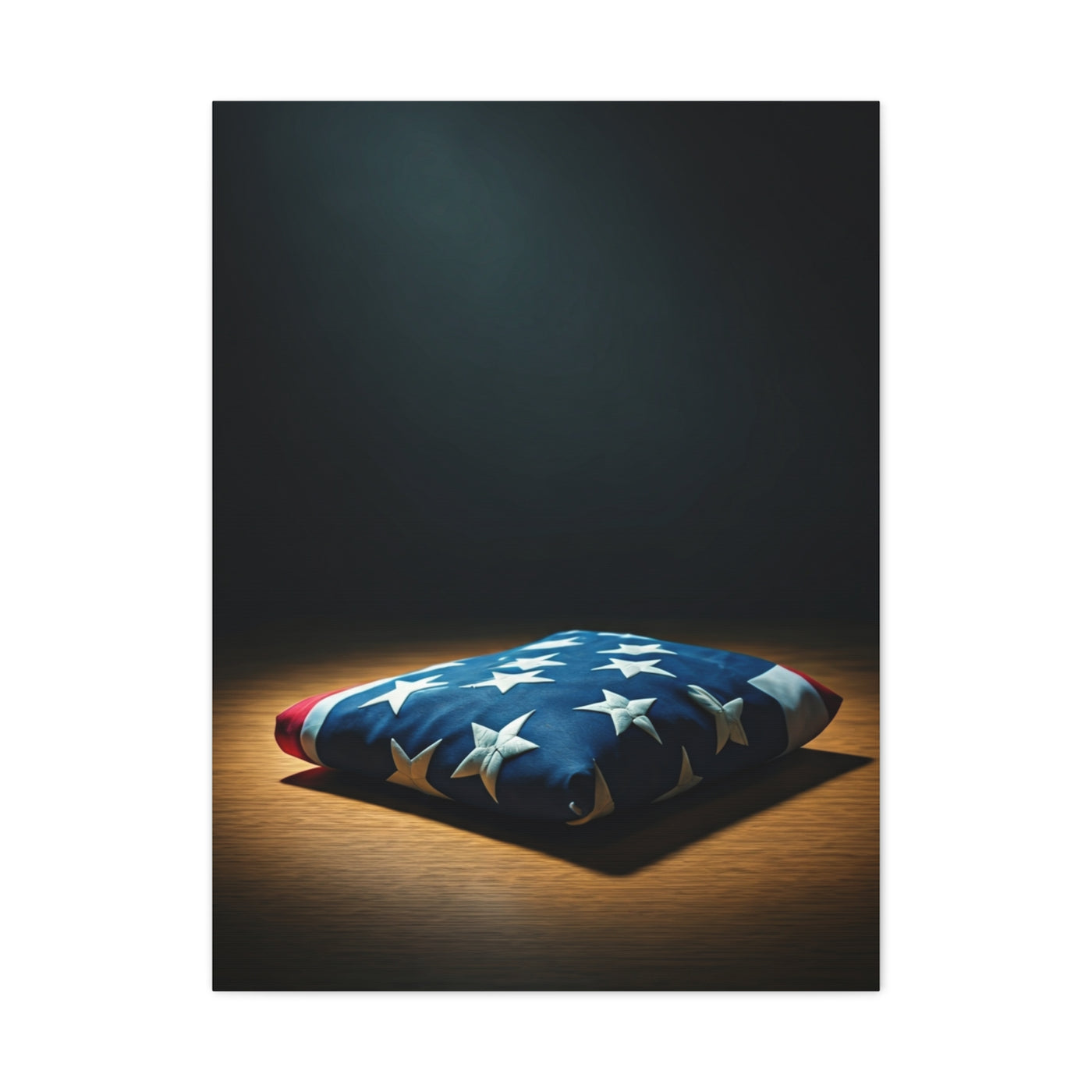Folded Flag Memorial Honor Wall Art & Canvas Prints .
