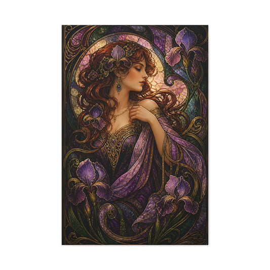 Art Nouveau Iris Muse Portrait Wall Art & Canvas Print