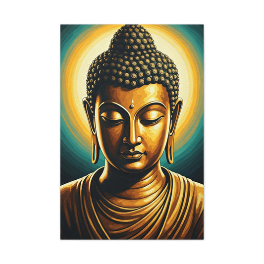 Radiant Serenity Buddha Portrait Wall Art & Canvas Prints