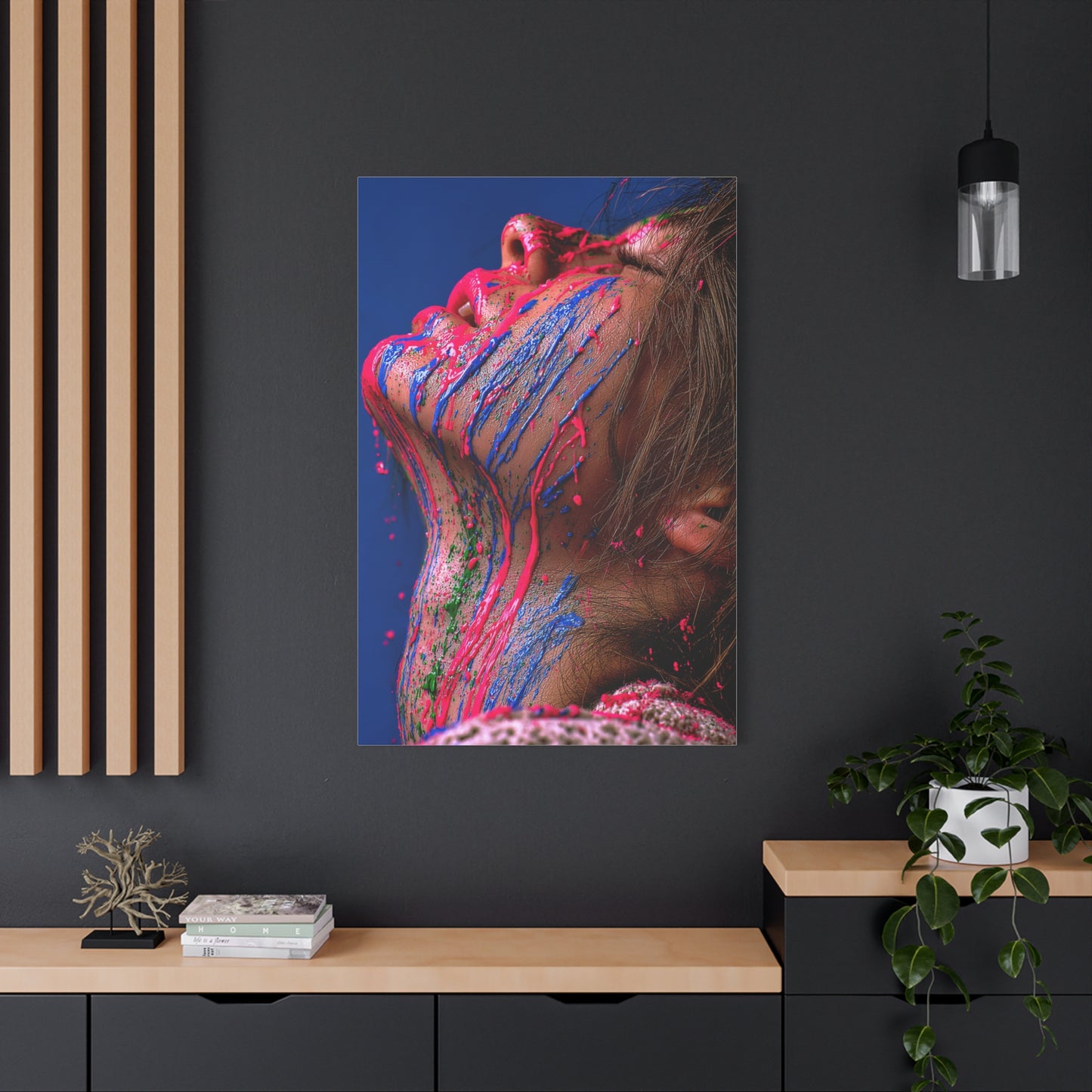 Liquid Pigment Expression Portrait Wall Art & Canvas Print