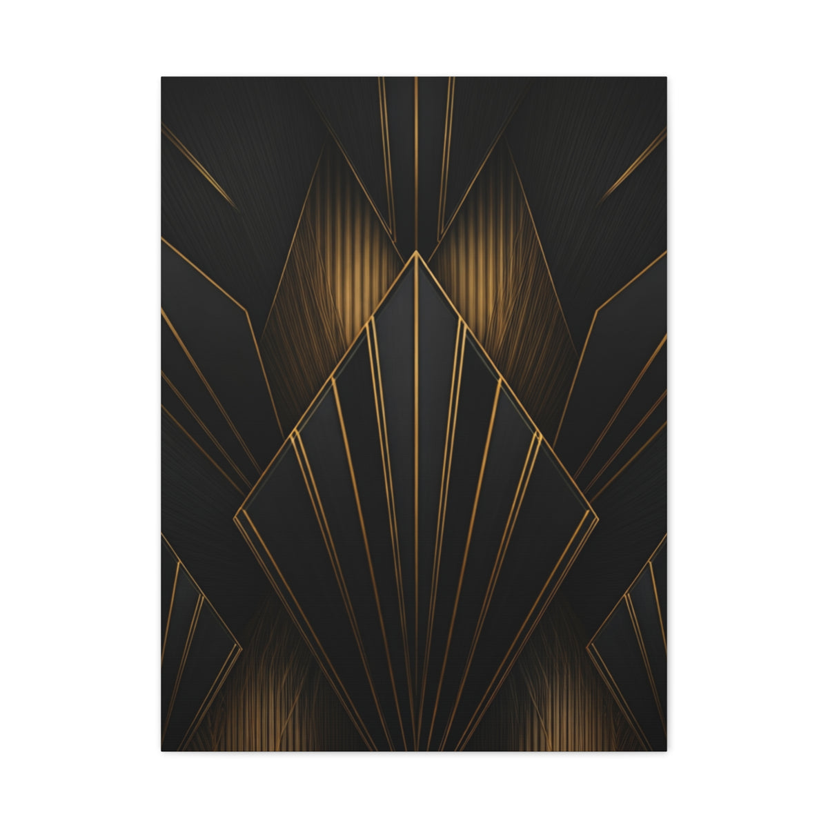 Deco Diamond Elegance Black & Gold Wall Art & Canvas Prints