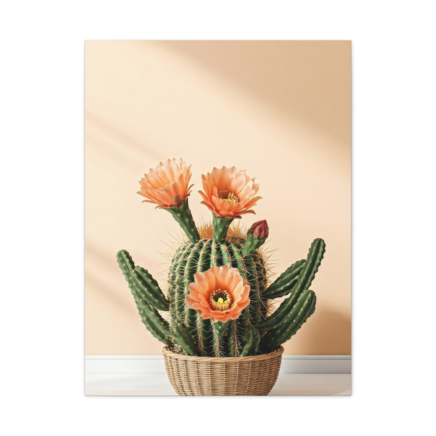 Blooming Desert Barrel Cactus Wall Art & Canvas Prints