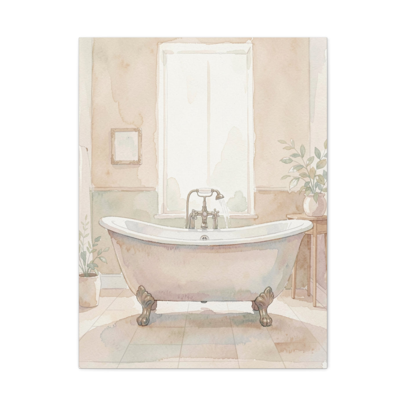 Vintage Clawfoot Bathtub Serenity Wall Art & Canvas Prints