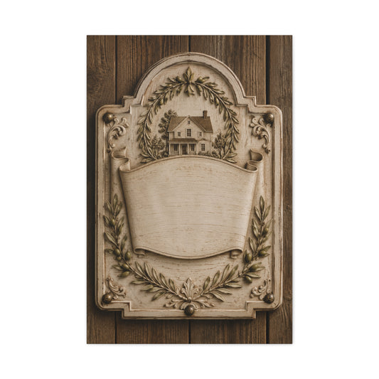 Home Blessing Carved Scripture Plaque Wall Art & Canvas Print