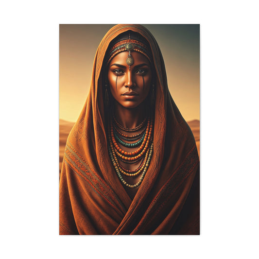 Bohemian Tribal Woman Portrait Wall Art & Canvas Prints